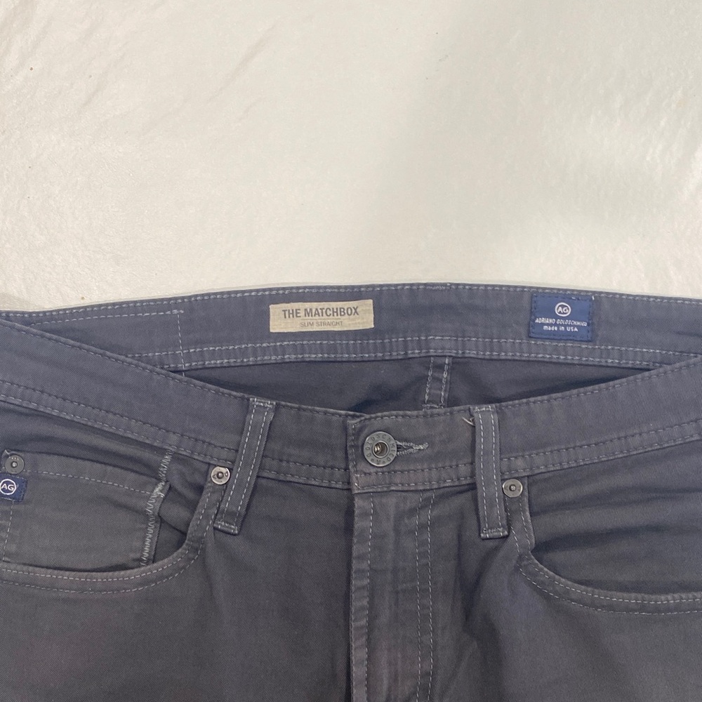 AG Adriano Goldschmied Slim Straight Gray Jeans